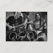 Ihre Foto-Musikband-Gruppe Black Business Card Visitenkarte (Vorderseite)