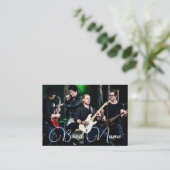Ihre Foto-Musikband-Gruppe Business Card Visitenkarte (Stehend Vorderseite)