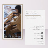 Ihre Foto Musiker Pianist gerahmt Business Card Visitenkarte