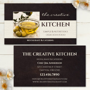 Ihre Foto Restaurant Catering Business Card Visitenkarte