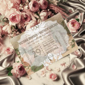 Ihre Foto Rose Gold Damask Blumenhochzeit Einladung