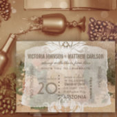 Ihre Foto Rose Gold Floral Hochzeitseinladungen Einladung