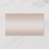 Ihre Foto Rose Gold Metallic Author Business Card Visitenkarte (Rückseite)