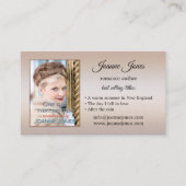 Ihre Foto Rose Gold Metallic Author Business Card Visitenkarte (Vorderseite)