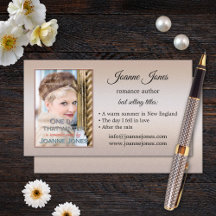 Ihre Foto Rose Gold Metallic Author Business Card