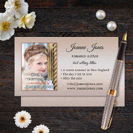 Ihre Foto Rose Gold Metallic Author Business Card Visitenkarte