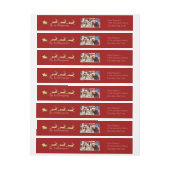 Ihre Foto-rote Sanktsleigh-Rücksendeadresse (Bogen)