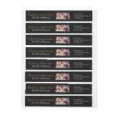 Ihre Foto-Schwarz-frohe Weihnacht-Rücksendeadresse (Bogen)