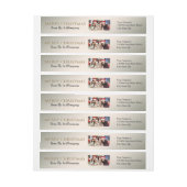 Ihre Foto-Silber-frohe Weihnacht-Rücksendeadresse (Bogen)