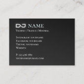 Ihre Foto Techno Music DJ Business Card Visitenkarte (Rückseite)
