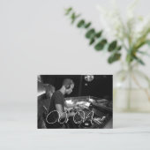 Ihre Foto Techno Music DJ Business Card Visitenkarte (Stehend Vorderseite)