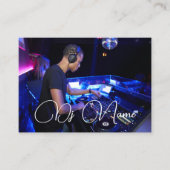 Ihre Foto Techno Music DJ Business Card Visitenkarte (Vorderseite)