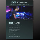 Ihre Foto Techno Music DJ Business Card Visitenkarte
