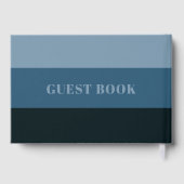 IHRE Foto- & Textmaskulinen Streifen Gästebuch (Rückseite)