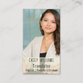 Ihre Foto-Übersetzerin übersetzt Business Card Visitenkarte (Vorderseite)