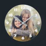 IHRE FOTO-Uhr Runde Wanduhr<br><div class="desc">Sehen Sie in meinem Geschäft nach, um mehr kundenspezifische Foto-Produkte zu erhalten.</div>