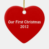 Ihre Foto-und Initialen-erste Weihnachtsverzierung Keramik Ornament (Hinten)