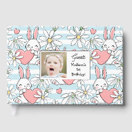 IHRE Foto- und Text-Liebe Bunny Gästebuch