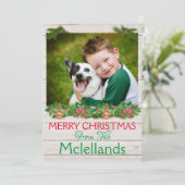 IHRE FOTOKARTE FEIERTAGSKARTE (Stehend Vorderseite)