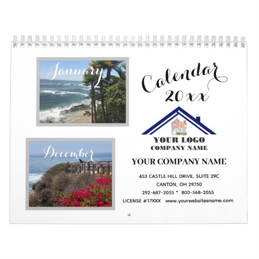 Ihre Fotos 20XX Business-Logo QR-Code-Wand Kalender (Titelbild)