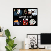 IHRE FOTOS benutzerdefinierte Collage Template Pos Poster (Heimbüro)