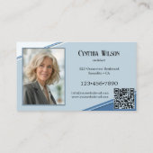 Ihre Fotos Blue Modern Architecture Visitenkarte (Rückseite)