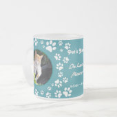 Ihre Fotos Cat Memorial Paw druckt Aquamarin Mattglastasse (Vorderseite Links)