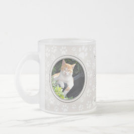 Ihre Fotos Cat Memorial Paw druckt Sand-Tasse Mattglastasse
