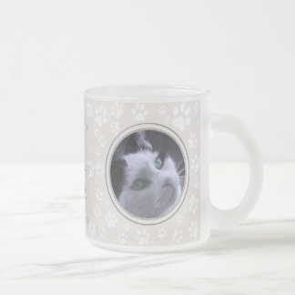 Ihre Fotos Cat Memorial Paw druckt Sand-Tasse Mattglastasse