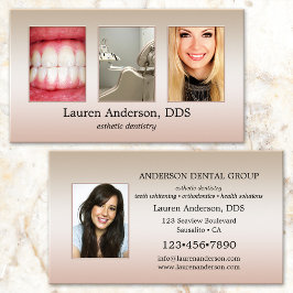 Ihre Fotos Eleganter Beruflicher Zahnarzt Visitenkarte