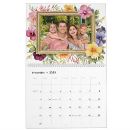 Ihre Fotos farbenfroher Blumengarten Lover Familie Kalender