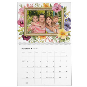 Ihre Fotos farbenfroher Blumengarten Lover Familie Kalender