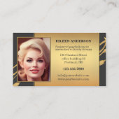 Ihre Fotos Gold Gray Familientherapeutin Visitenkarte (Rückseite)
