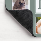 IHRE FOTOS / Hunde angepasstes Monogramm-Pad Mousepad (Ecke)