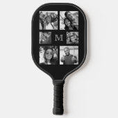 IHRE FOTOS machen B & W kundenspezifische Monogram Pickleball Schläger (Rückseite)