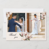 Ihre Fotos Magnolia Hochzeit Danke Karte (Vorderseite)