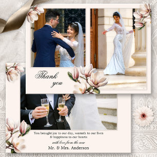 Ihre Fotos Magnolia Hochzeit Danke Karte