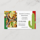 Ihre Fotos Mexiko Restaurant Catering Services Visitenkarte (Rückseite)