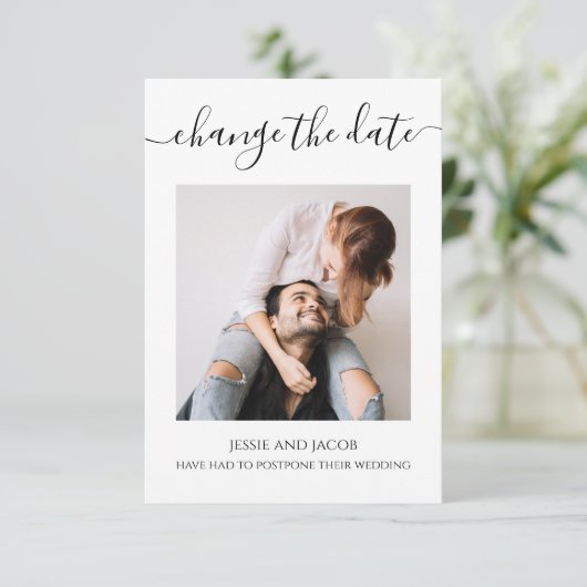 Ihre Fotos minimalistisch ändern das Datum der Hoc Einladung (Stehend Vorderseite)