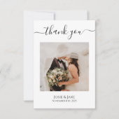 Ihre Fotos minimalistische Hochzeit danke Karte (Vorderseite)