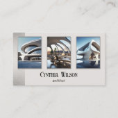 Ihre Fotos Moderne Tan Metallic Architecture Visitenkarte (Vorderseite)