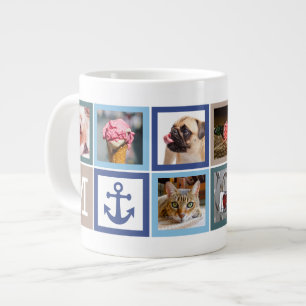 IHRE FOTOS & MONOGRAM-Jumbo-Tasse Jumbo-Tasse