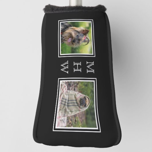IHRE FOTOS & MONOGRAM-Putter-Abdeckung Golf Headcover (Rotieren 90)