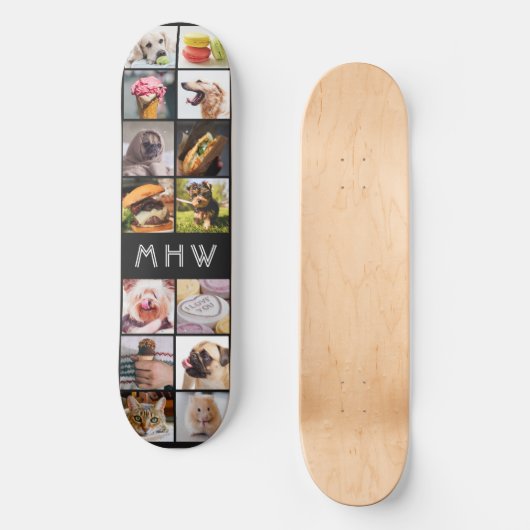 IHRE FOTOS & MONOGRAM-Skateboards Skateboard (Vorderseite)