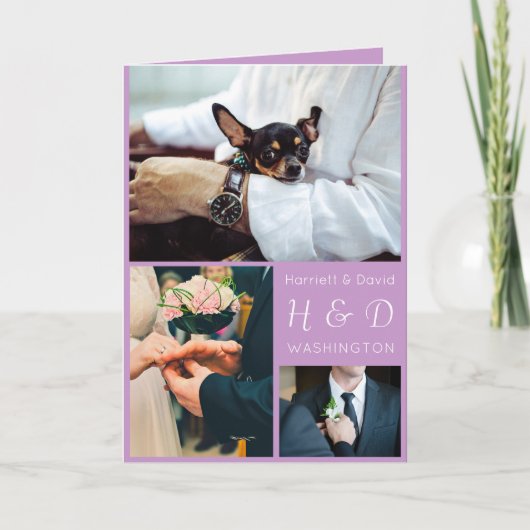 IHRE FOTOS, Monogramm- und Textgrüßkarte (Vorderseite)