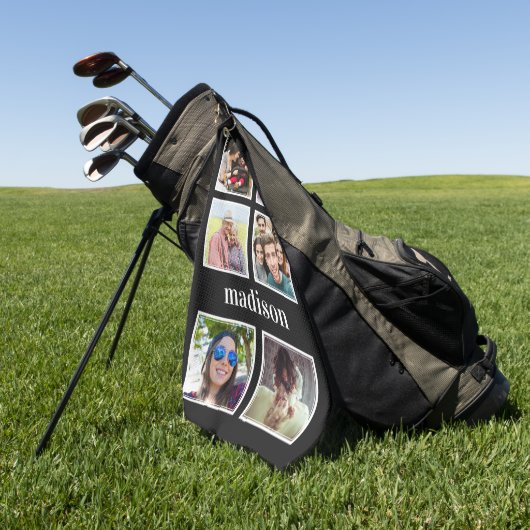 IHRE Fotos, Name & Farbe Golf Handtuch (Gras)