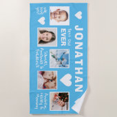 IHRE Fotos & Namen BEST VATER Handtuch (Vorderseite)