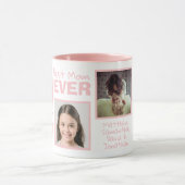 IHRE Fotos & Namen BESTE MAMA Tasse (Zentrum)