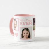 IHRE Fotos & Namen BESTE MAMA Tasse (Vorderseite Links)
