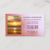 Ihre Fotos Pink Massage Therapeutin Visitenkarte (Rückseite)